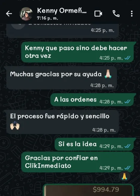 Testimonio Clik Inmediato Kenny