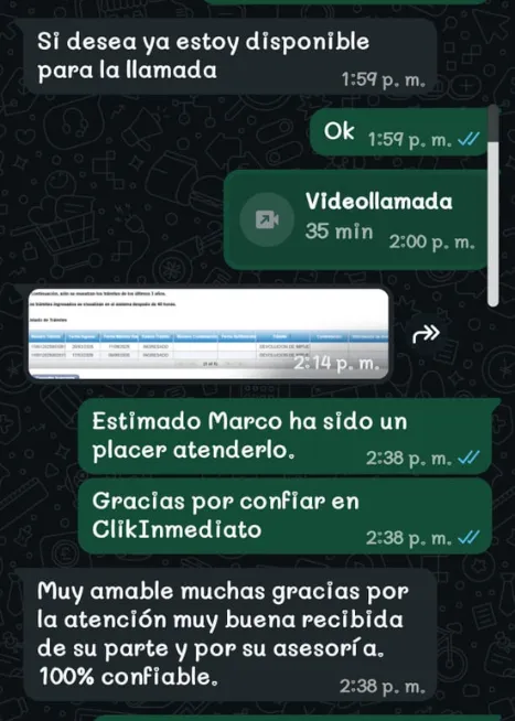 Testimonio Clik Inmediato Marco